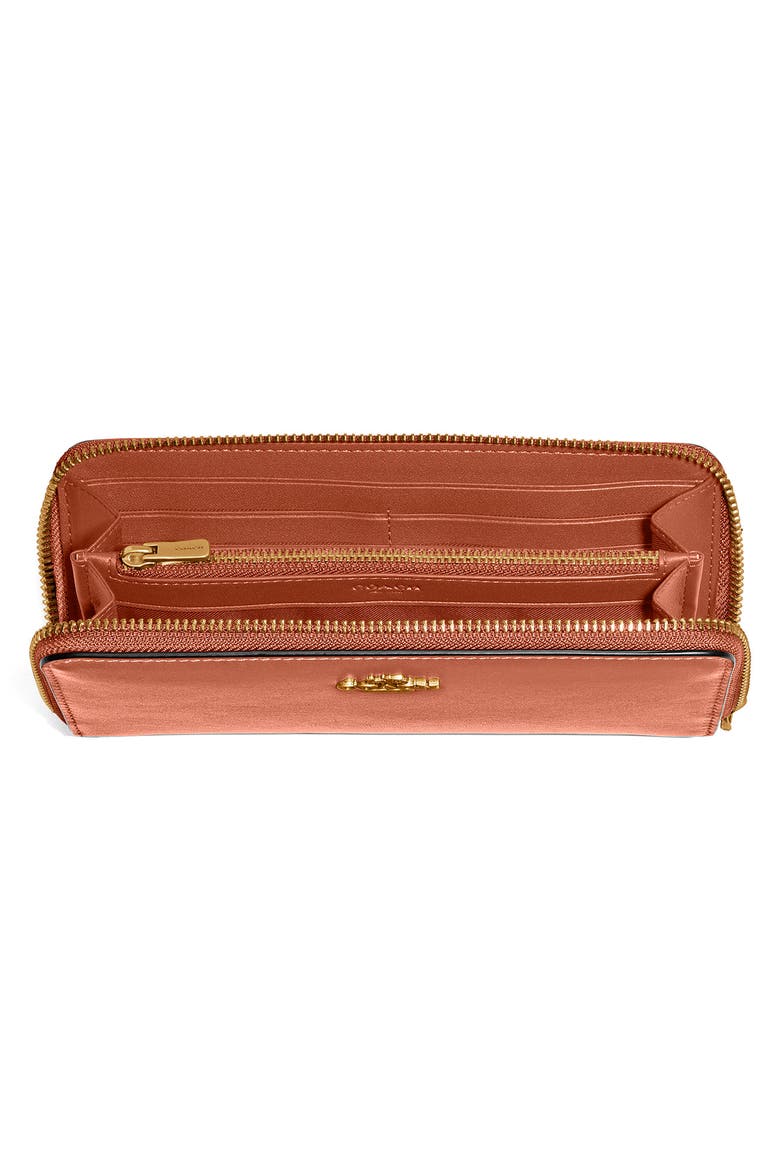 Slim Leather Zip Wallet, Alternate, color, CANDY PINK