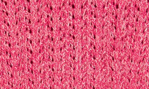 Rag & Bone Edie Open Stitch Crewneck Sweater In Pink Multi