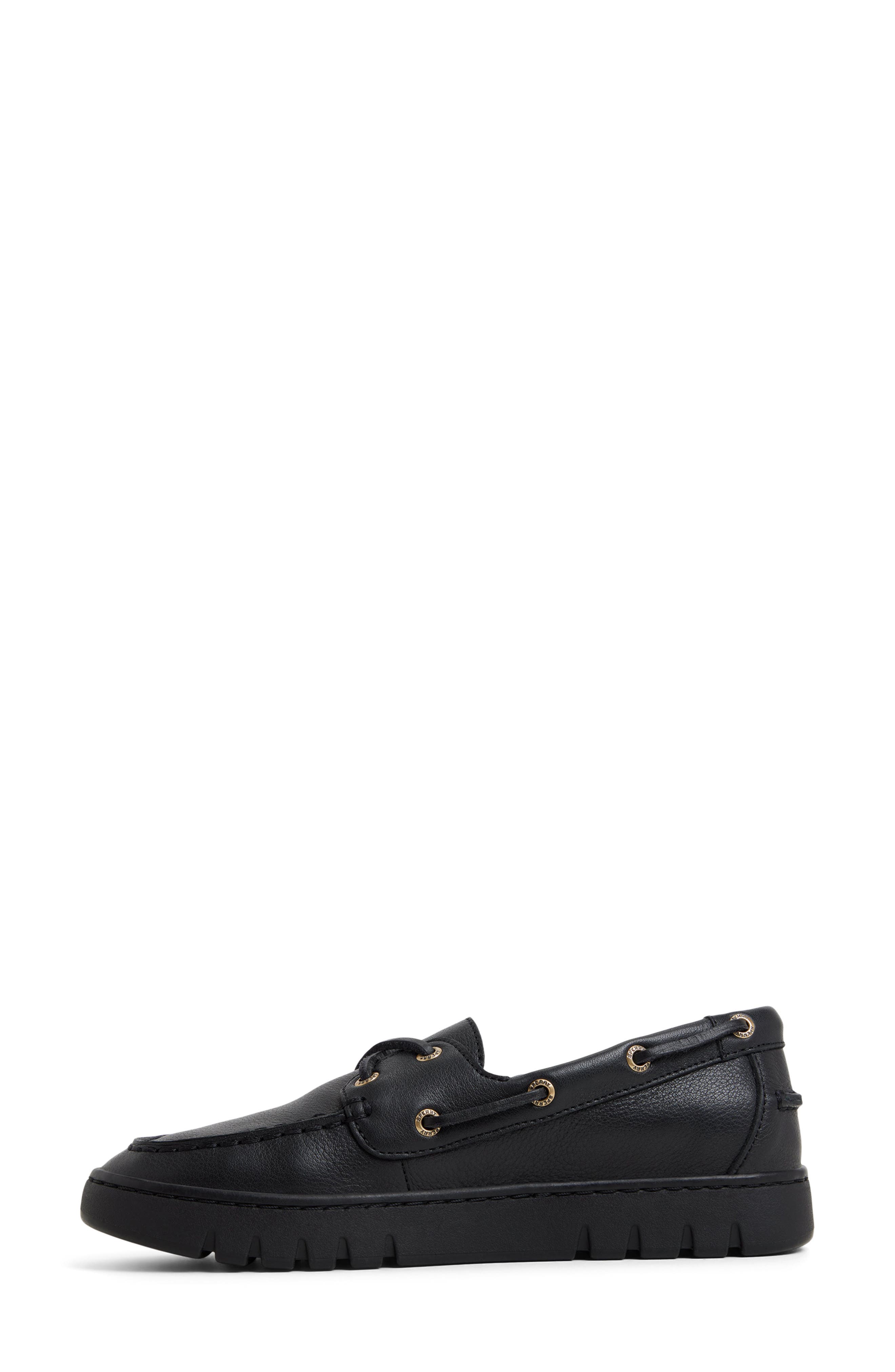 Keely Boat Shoe, Alternate, color, BLACK/ BLACK