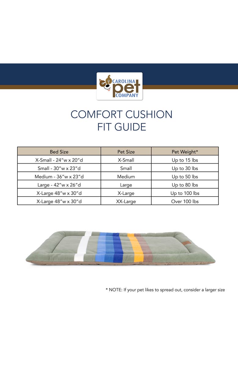 Pendleton Vintage Camp Pet Comfort Cushion, Alternate, color, Heather Green