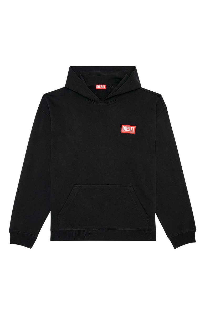 DIESEL<sup>®</sup> Label Cotton Hoodie, Alternate, color, 