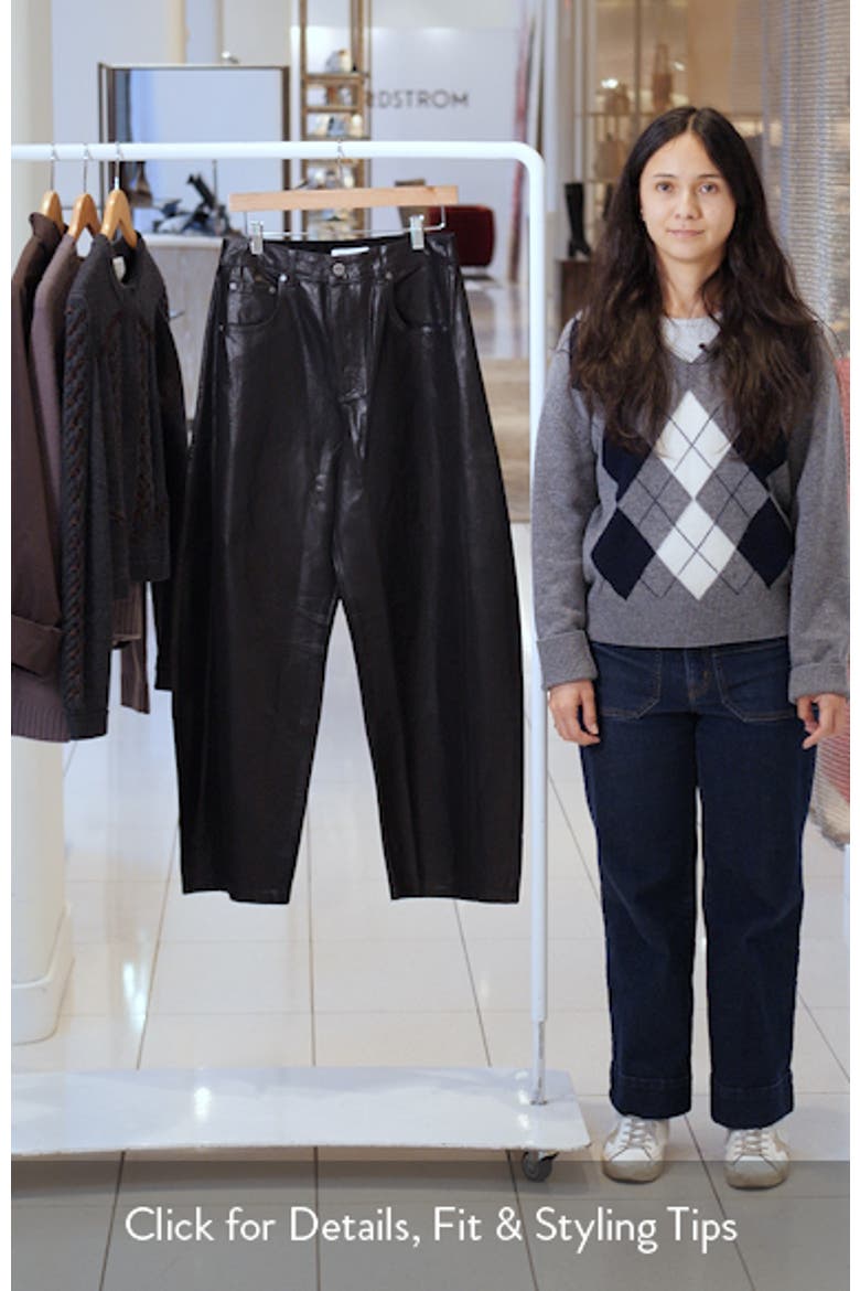 Beryl Coated Barrel Leg Pants video