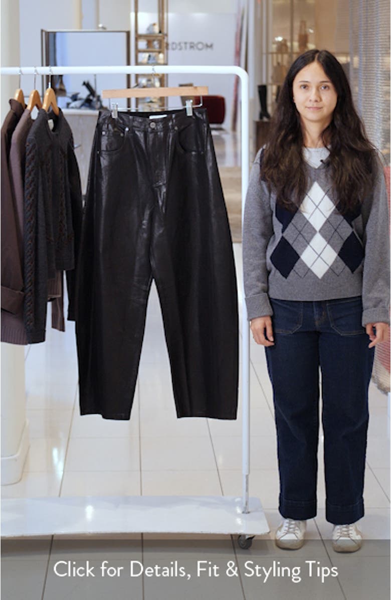 Beryl Coated Barrel Leg Pants, sales video thumbnail