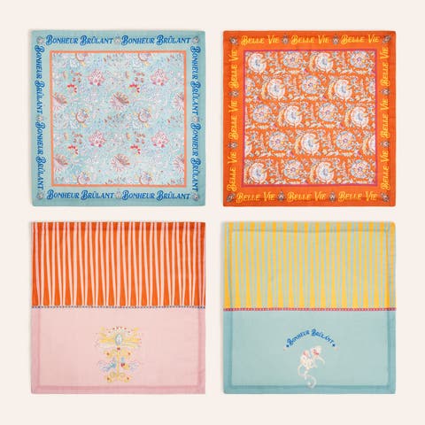 Nilufer 4-pcs Digital Printed 100% Cotton Table Line