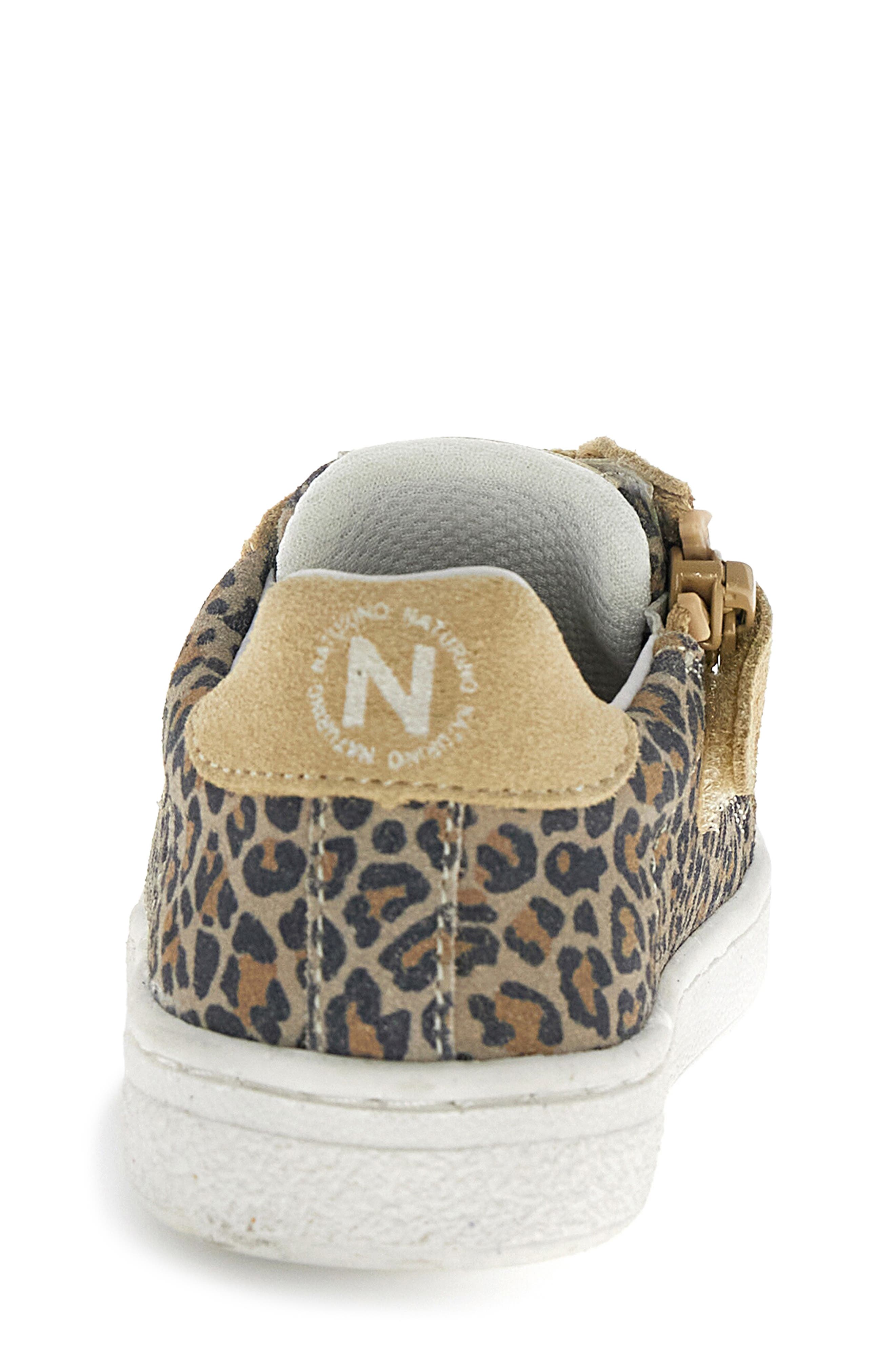 Kids' Pinn Zip Leather Sneaker, Alternate, color, BEIGE/ KHAKI
