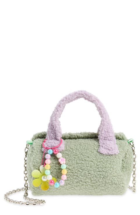 Kids' Colorblock Faux Shearling Bag