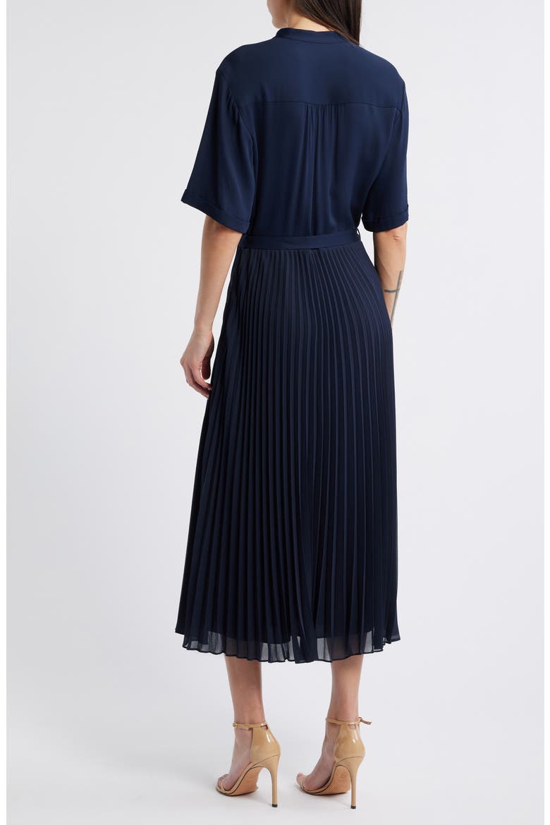 Docelina Belted Midi Dress, Alternate, color, DK BU