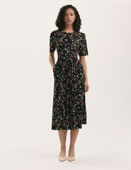 Finery London Kathryn Floral Jersey Midi T-Shirt Dress