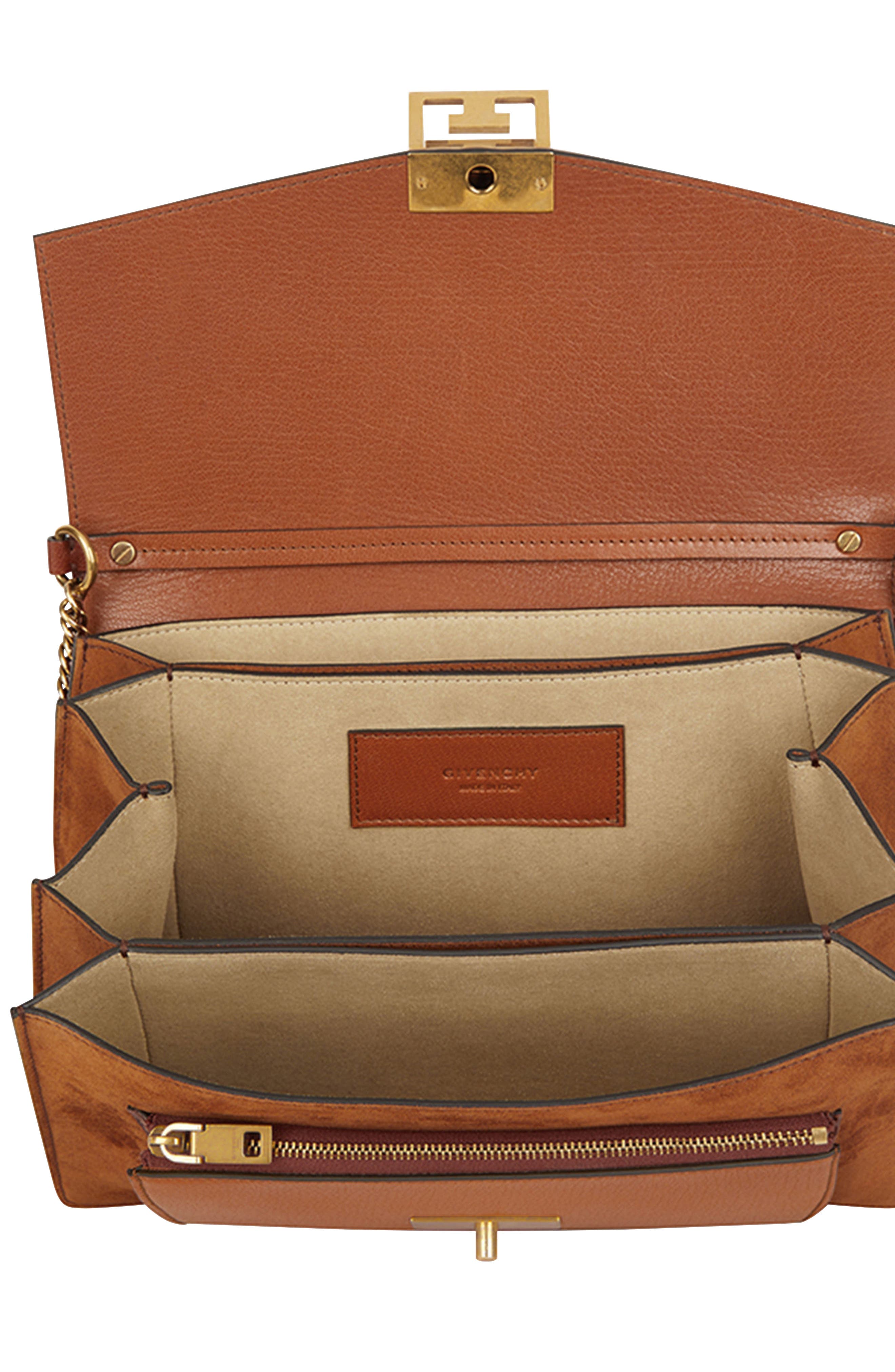 Medium GV3 Leather Crossbody Bag, Alternate, color, CHESTNUT