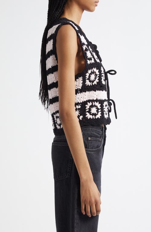 Ganni Crocheted Organic Cotton Cardigan