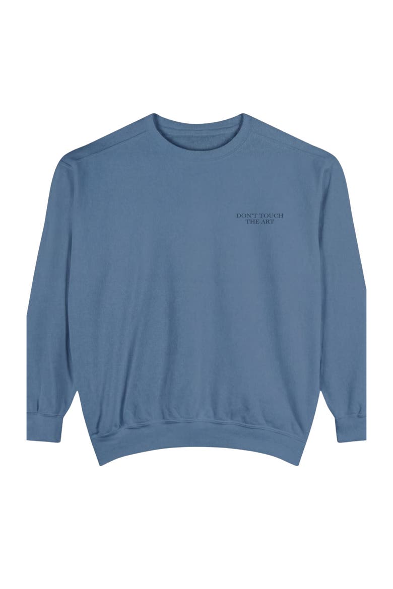 Don't Touch The Art  Sweatshirt, Alternate, color, Sky Blue