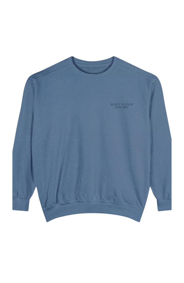 AKALIA Don
t Touch The Art  Sweatshirt, Alternate, color, Sky Blue