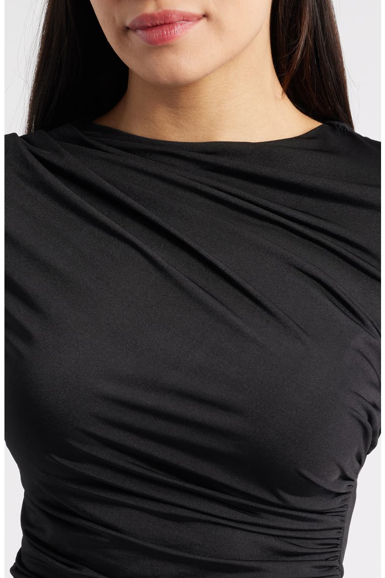 Hilda Long Sleeve Cocktail Dress, Alternate, color, BLACK