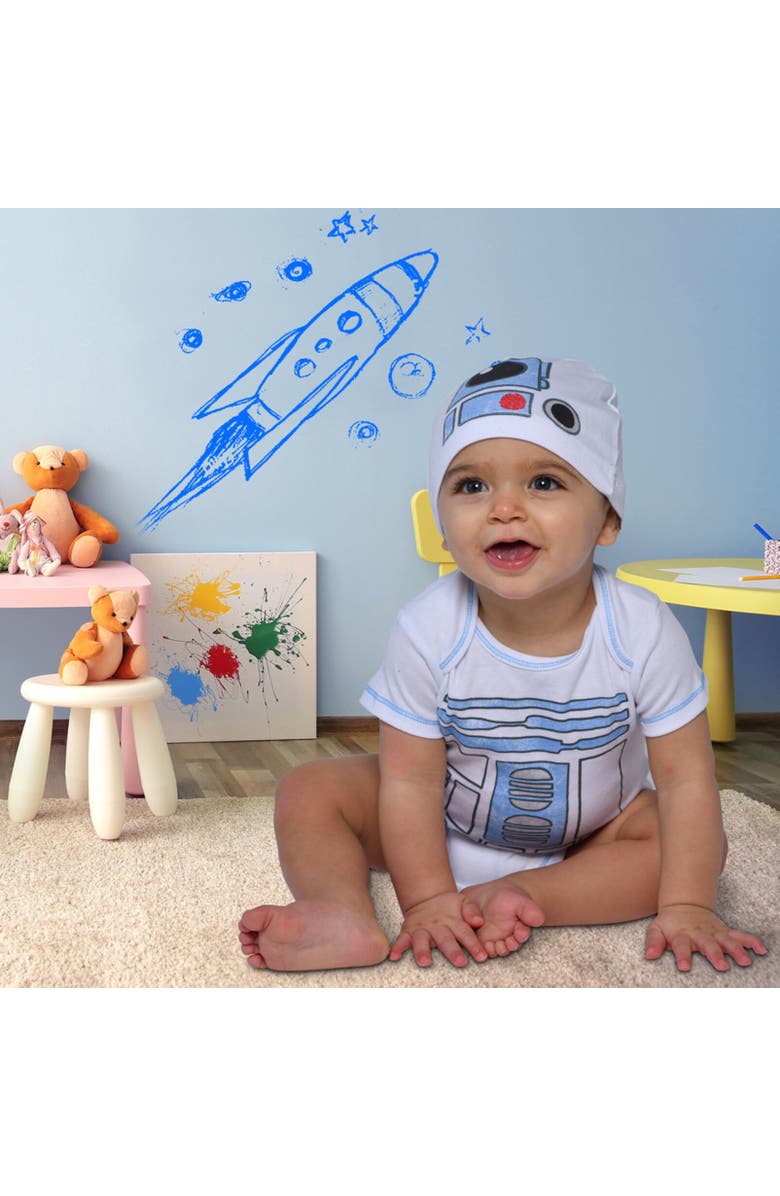 Star Wars Bodysuit & Hat Set, Alternate, color, R2-D2 White White
