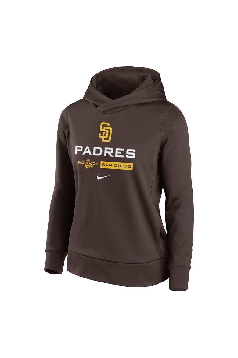 Women's Nike Brown San Diego Padres 2022 Postseason Authentic Collection Dugout Pullover Hoodie, Alternate, color, Brown