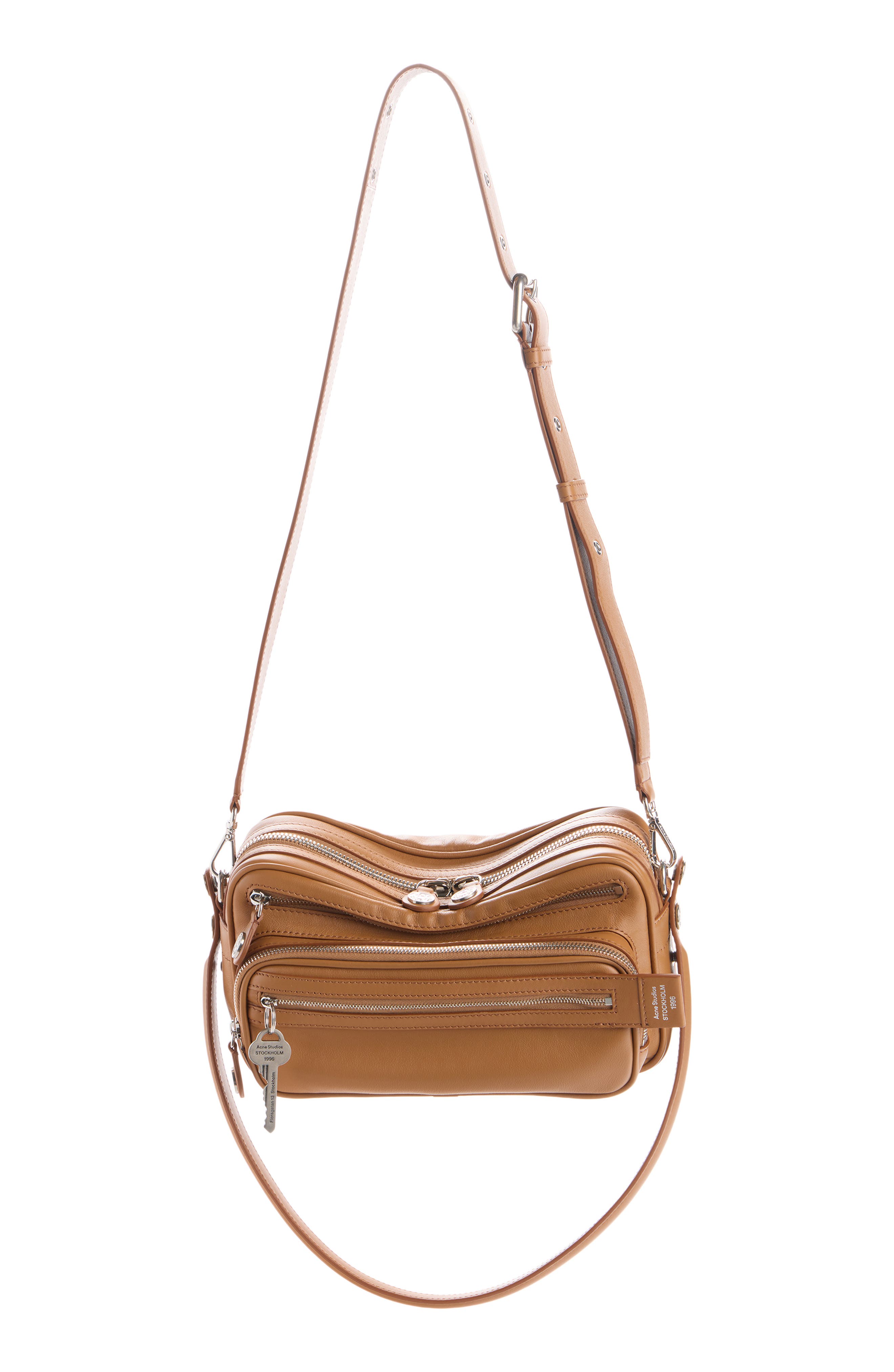 Camero Party Leather Shoulder Bag, Alternate, color, CARAMEL BROWN