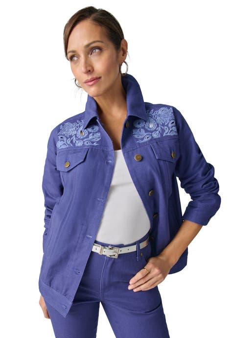 Classic Cotton Denim Jacket (Plus)