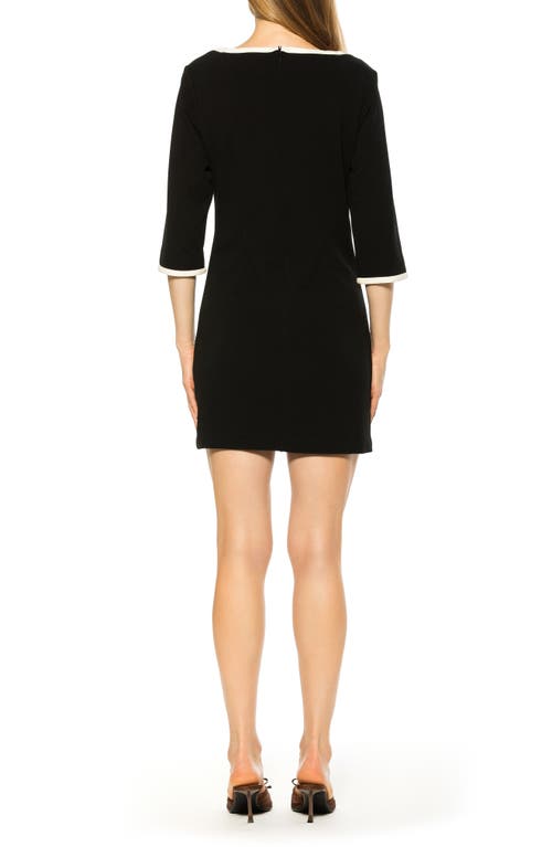 Alexia Admor Liora Bateau Neck Shift Dress In Black