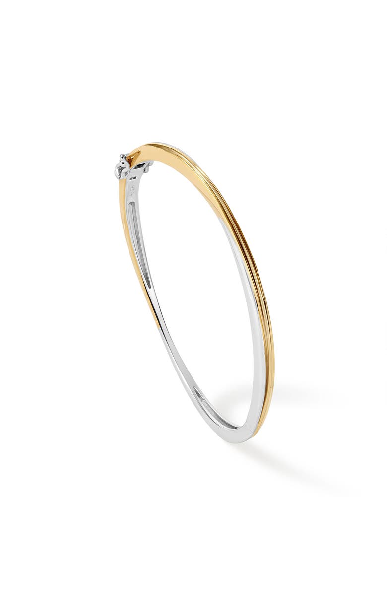 Astley Clarke Aurora Weave Mixed Metal Bangle, Alternate, color, Gold