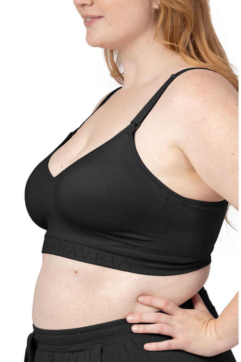 Signature Sublime Contour Pumping Bra, Alternate, color, BLACK
