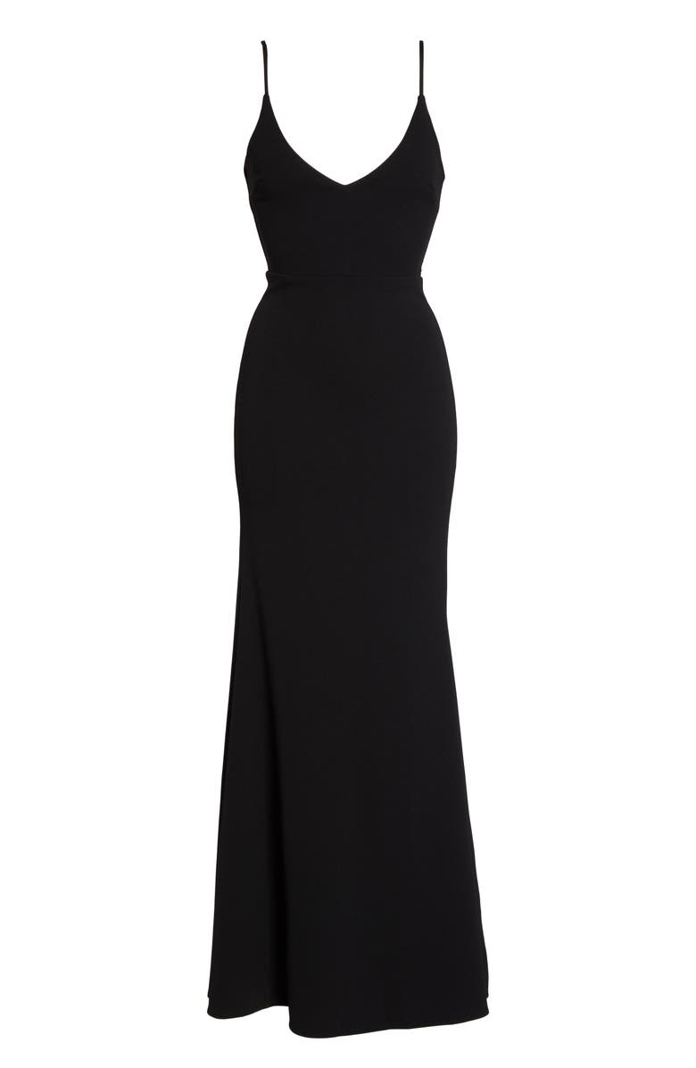 Lulus V-Neck Trumpet Gown, Alternate, color,