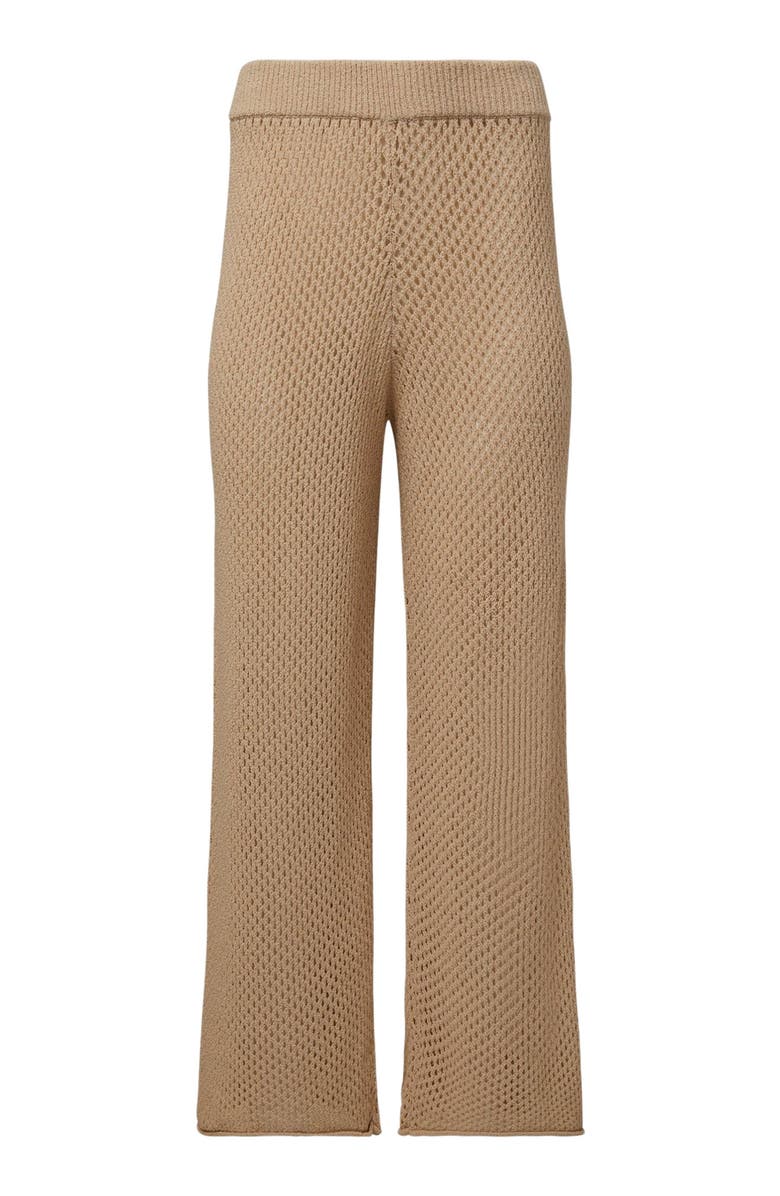 Onia Knit Crochet Wide Leg Pant, Alternate, color, Sandshell