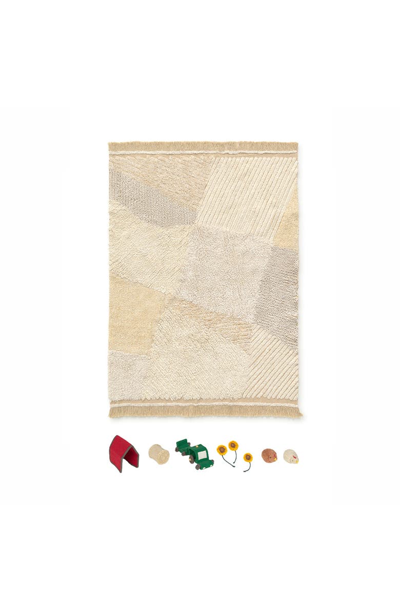 Lorena Canals Washable Play Rug  Farm Fields, Main, color, Multicolor