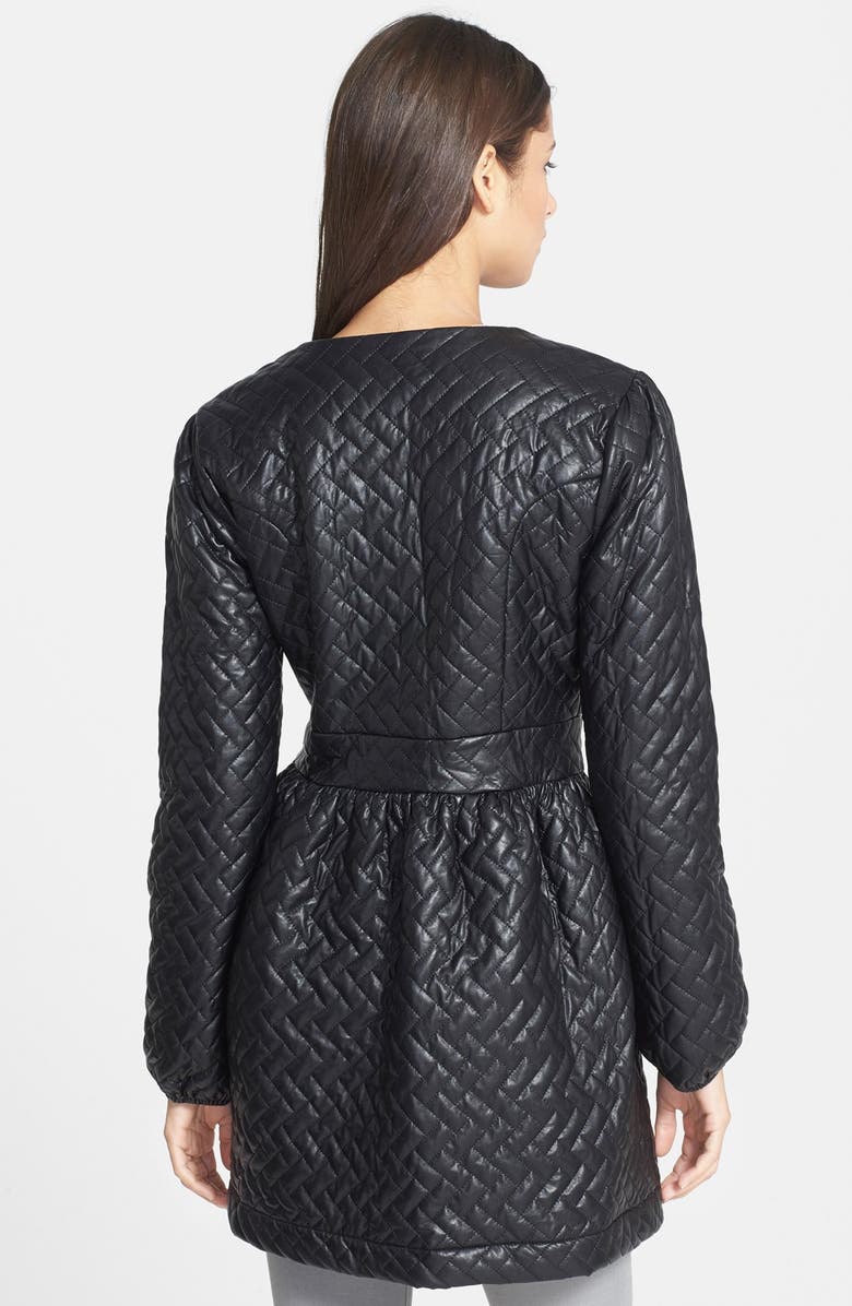 June & Hudson Quilted Faux Leather Jacket, Alternate, color, 
