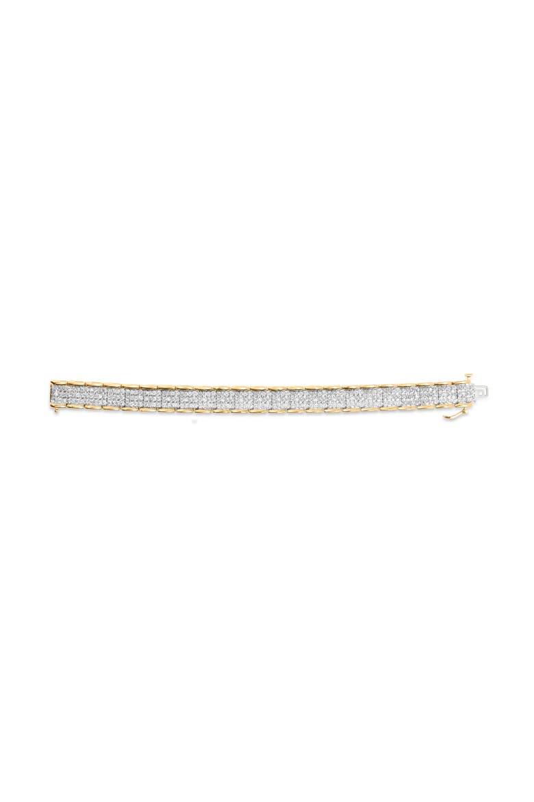 10K Yellow Gold 5.00 Cttw Round-Cut Diamond Link 7" Bracelet, Alternate, color, Yellow