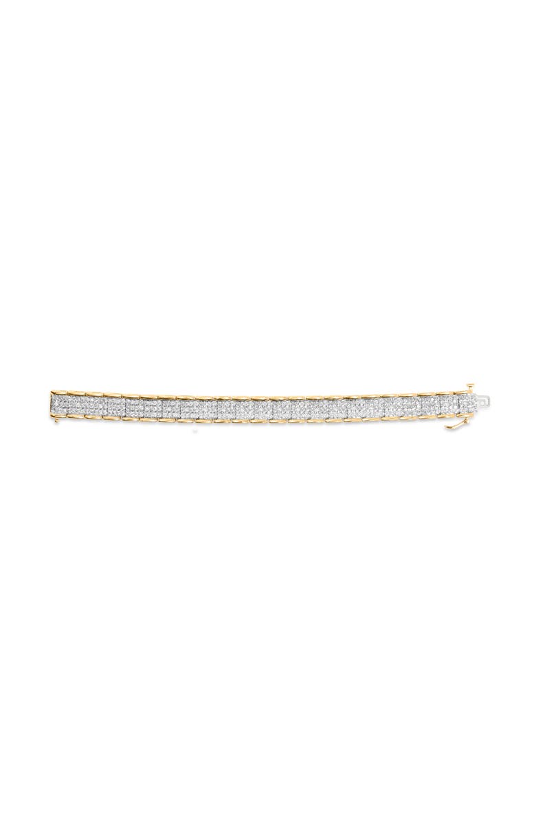 Haus of Brilliance 10K Yellow Gold 5.00 Cttw Round-Cut Diamond Link 7" Bracelet, Alternate, color, Yellow