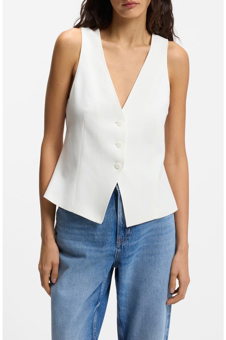 Cutout Back Vest, Main, color, SOFT CREAM