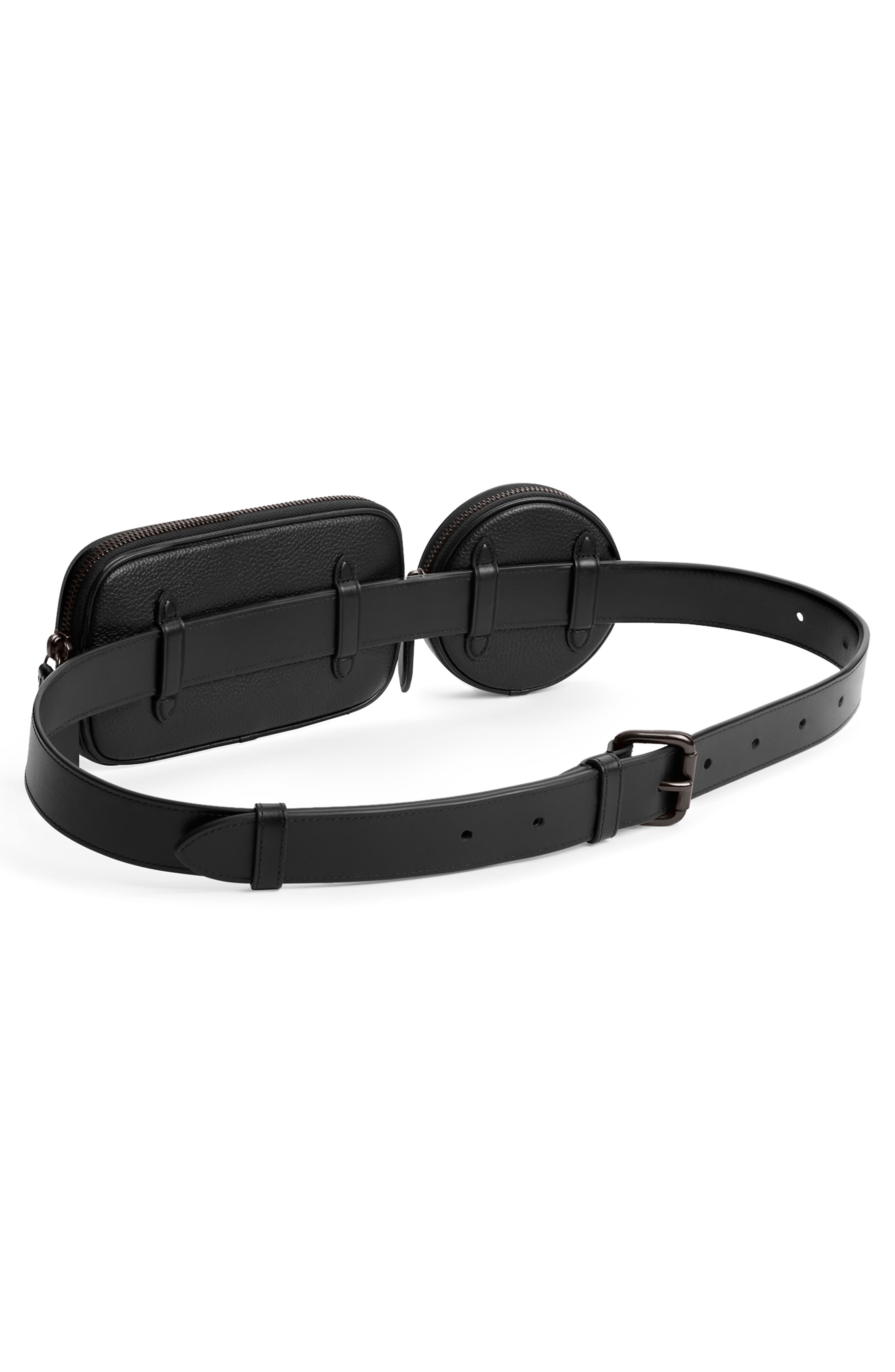 COACH Pebble Leather Belt Bag, Alternate, color, 