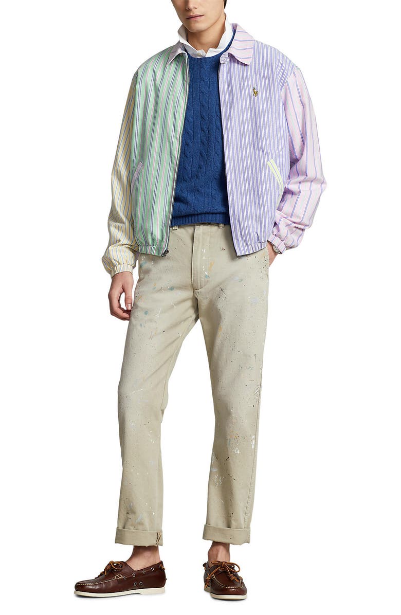 Polo Ralph Lauren Bayport Stripe Poplin Jacket, Alternate, color, 