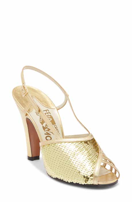 FERRAGAMO Vicever Sequin Slingback Sandal