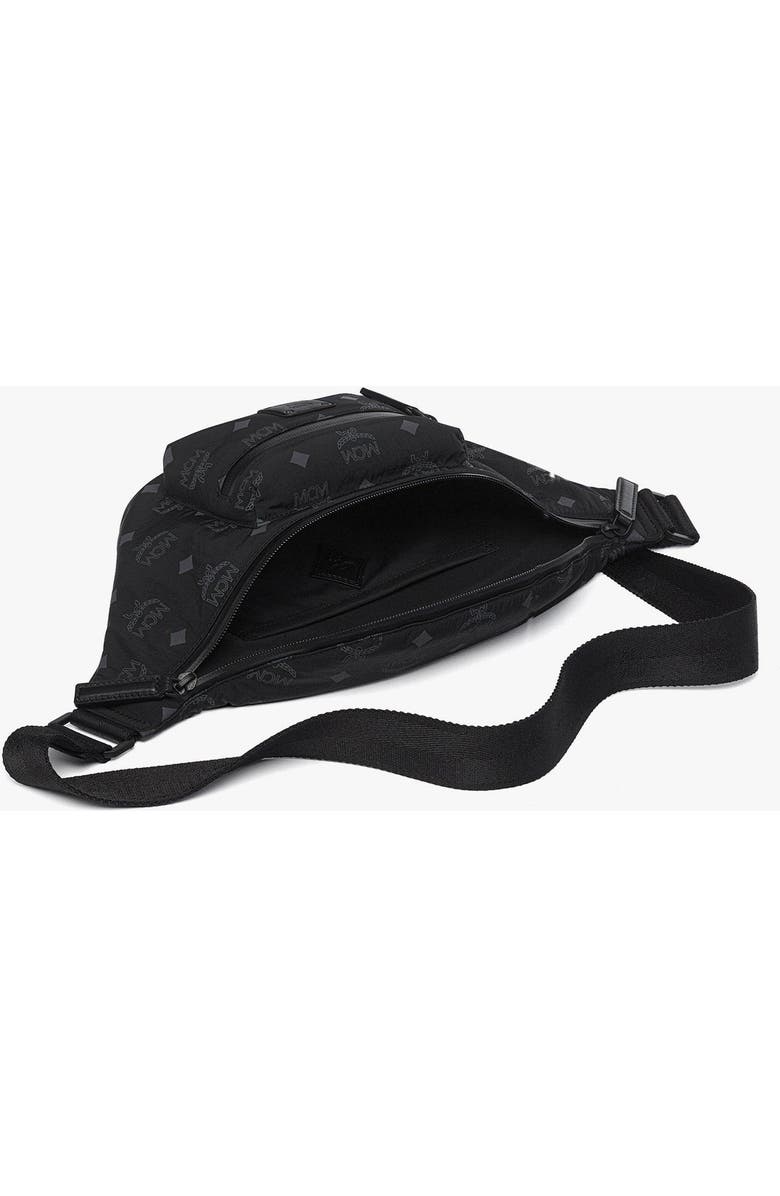 MCM Fursten Belt Bag in Monogram Nylon, Alternate, color, Black