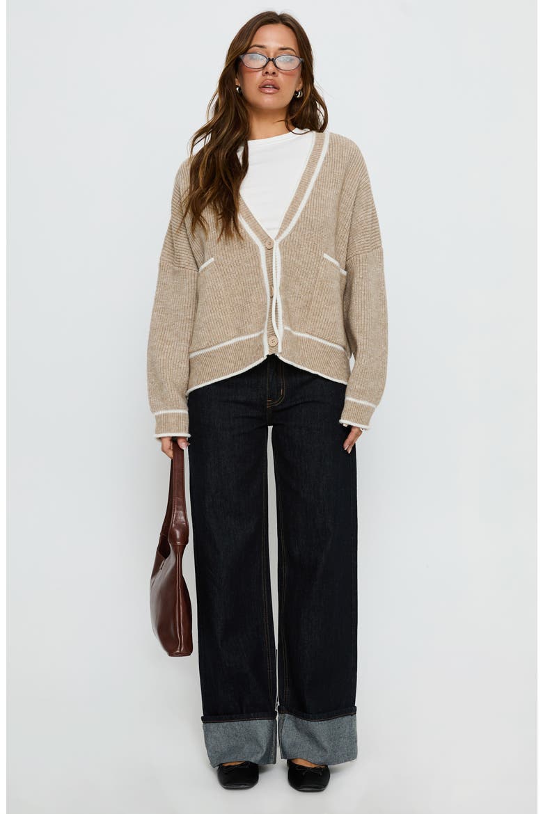 Cressara Contrast Knit Oversized Cardigan, Alternate, color, MULTI