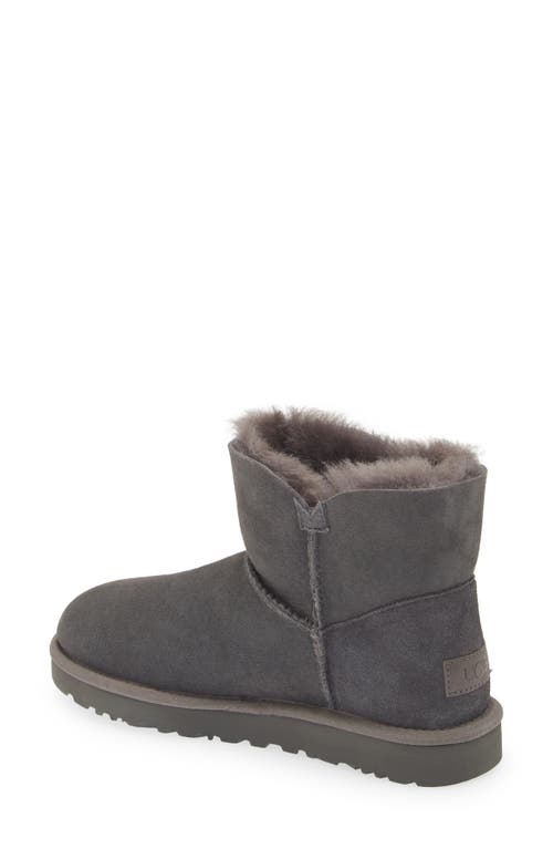 Ugg ® Mini Bailey Button Ii Genuine Shearling Boot In Grey Suede