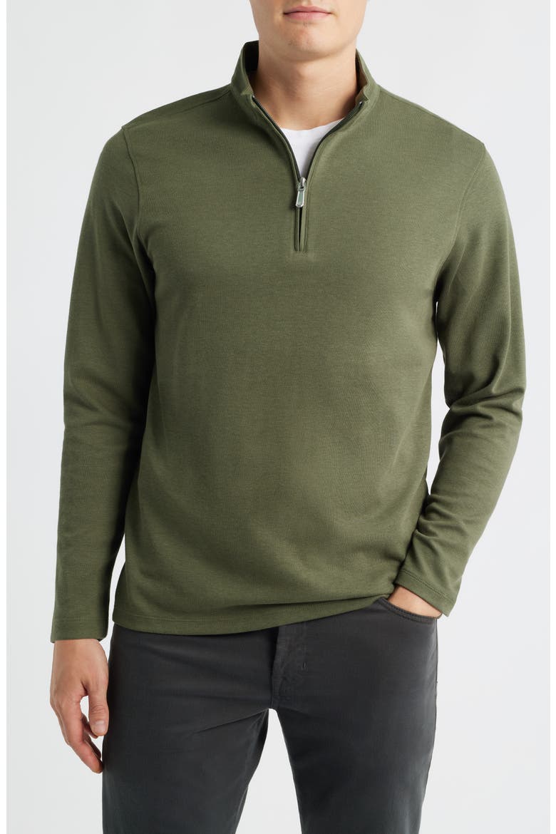 KPI Quarter Zip Pullover, Main, color, OLIVE