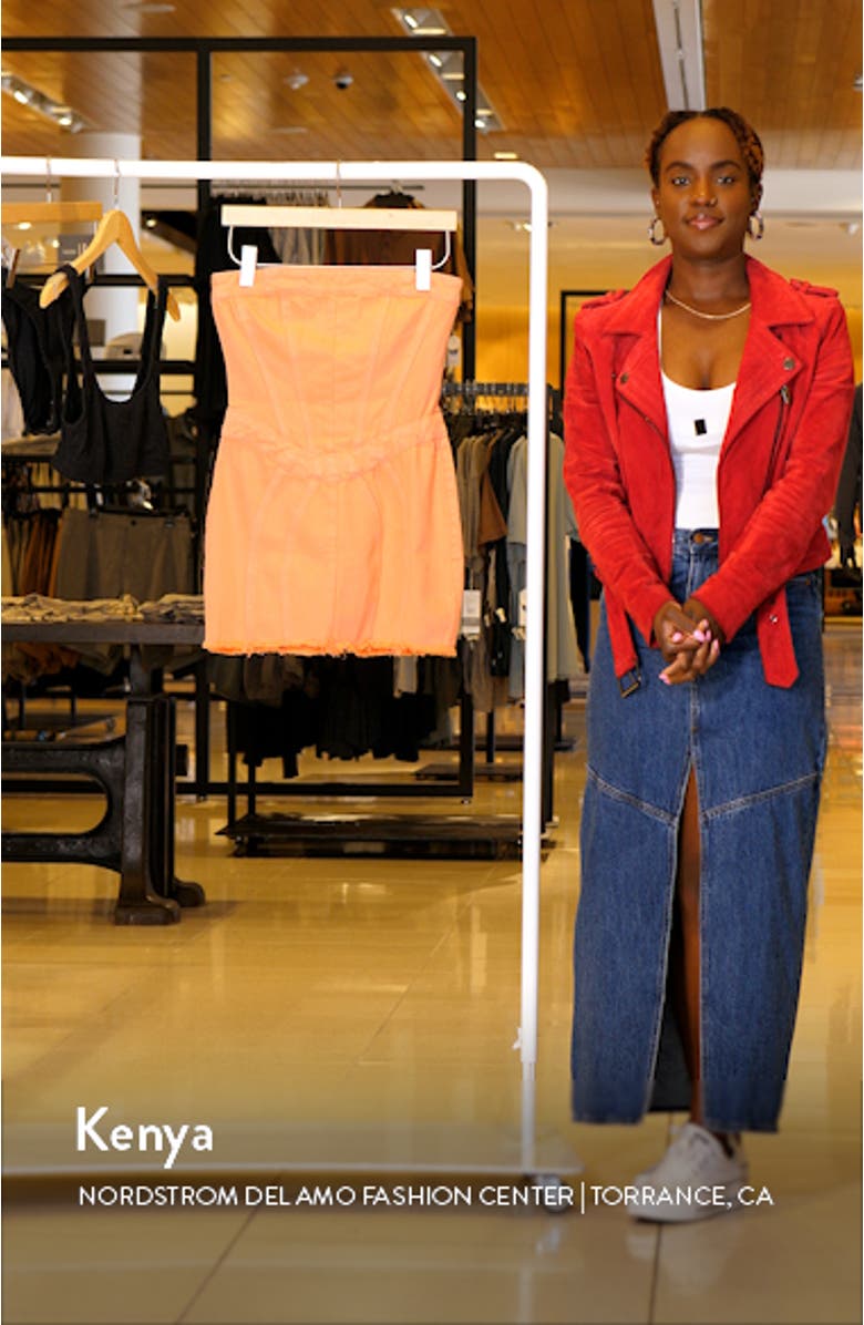 Strapless Denim Minidress, sales video thumbnail