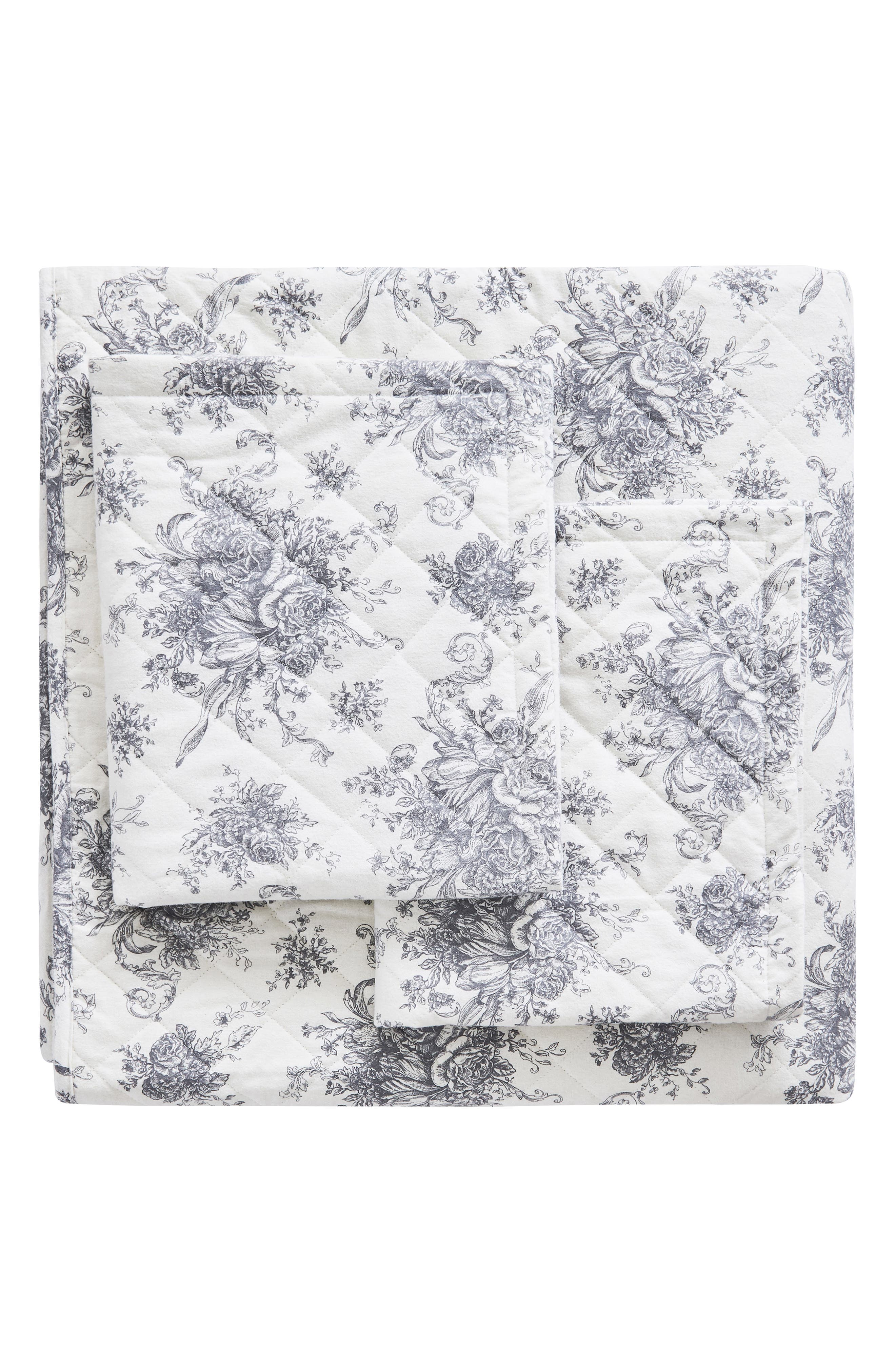 MELANGE HOME Petit Toile Flannel Quilt Set