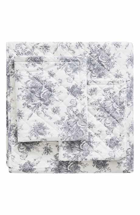 MELANGE HOME Petit Toile Flannel Quilt Set