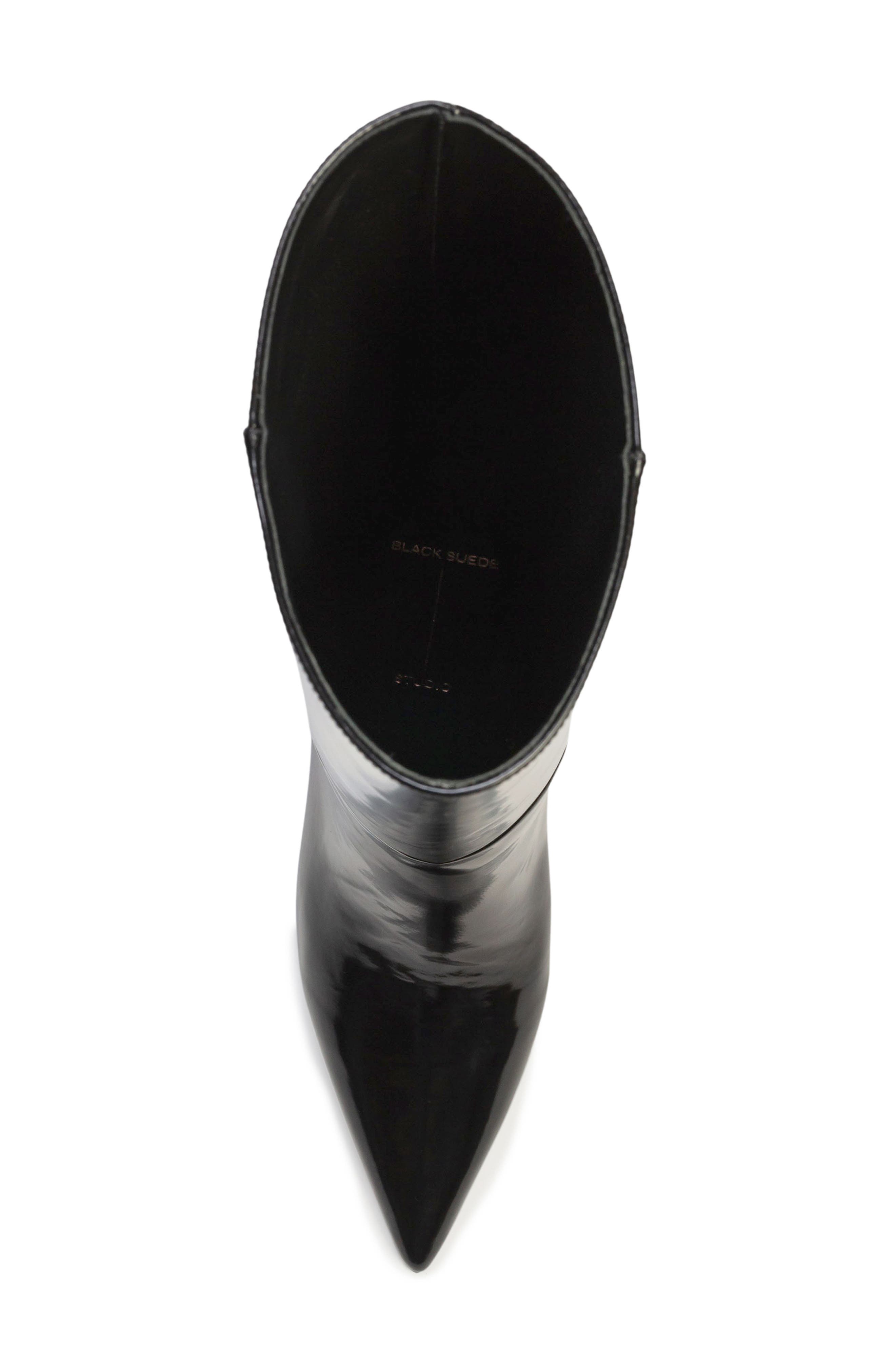 BLACK SUEDE STUDIO Friday 80 Pointed Toe Knee High Boot, Alternate, color, Black