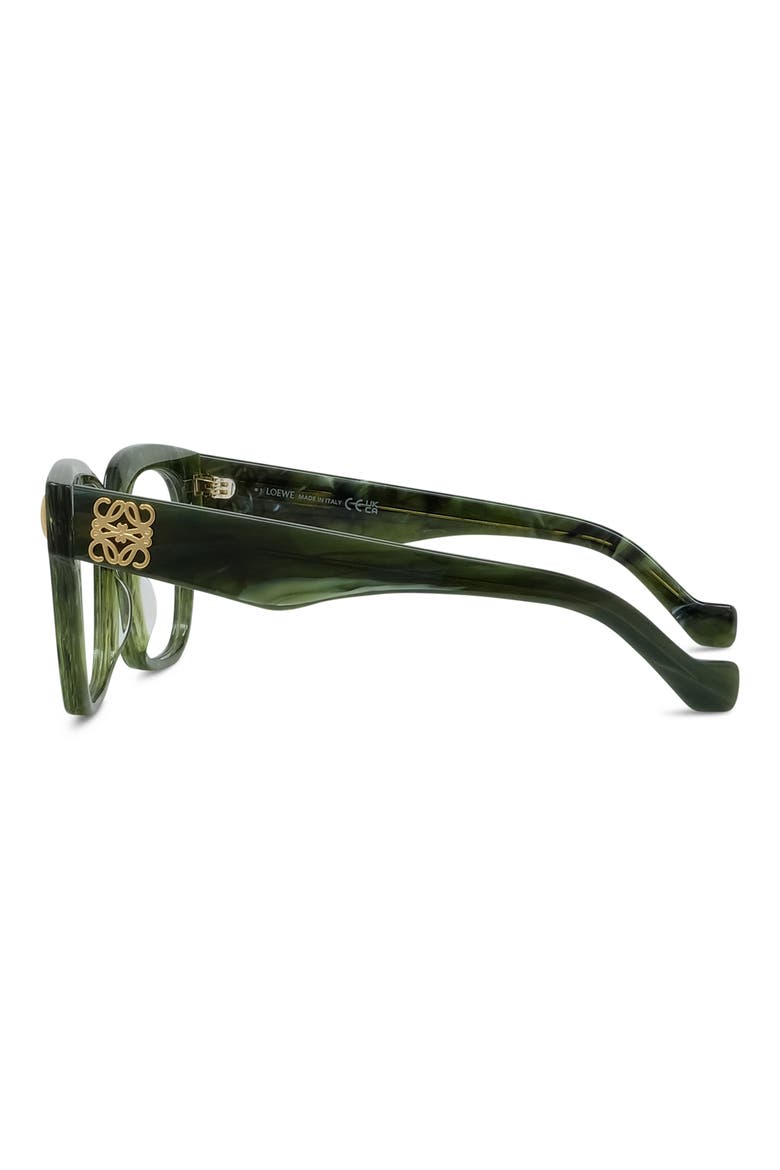 Anagram 51mm Square Optical Glasses, Alternate, color, SHINY DARK GREEN