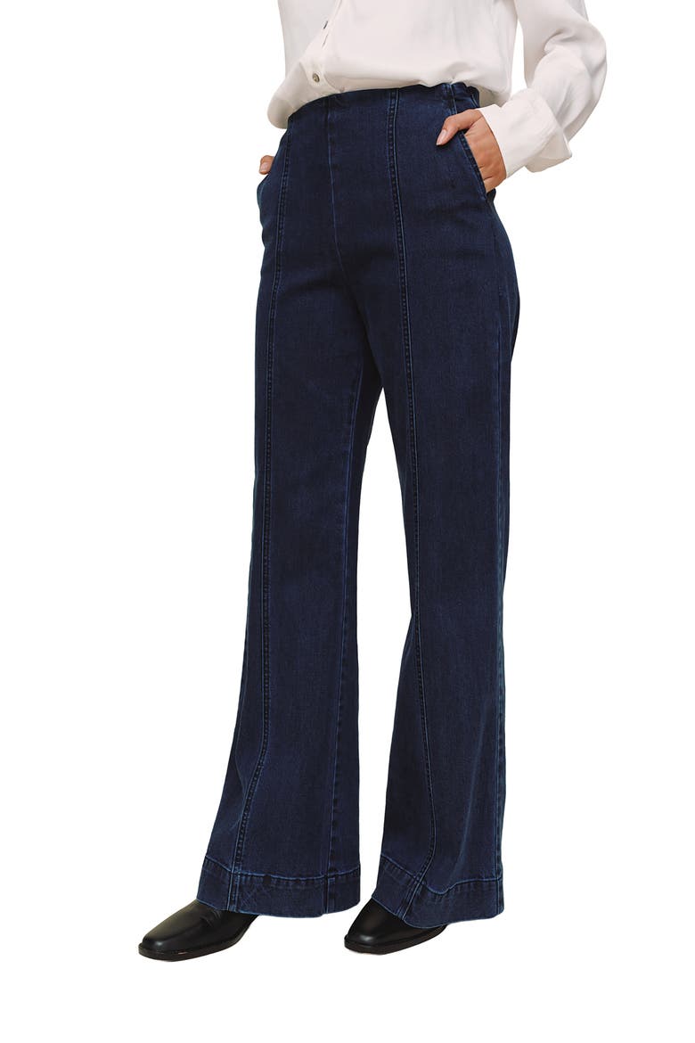 Side Zip High Waist Flare Jeans, Alternate, color, MIDNIGHT ARTIC WASH