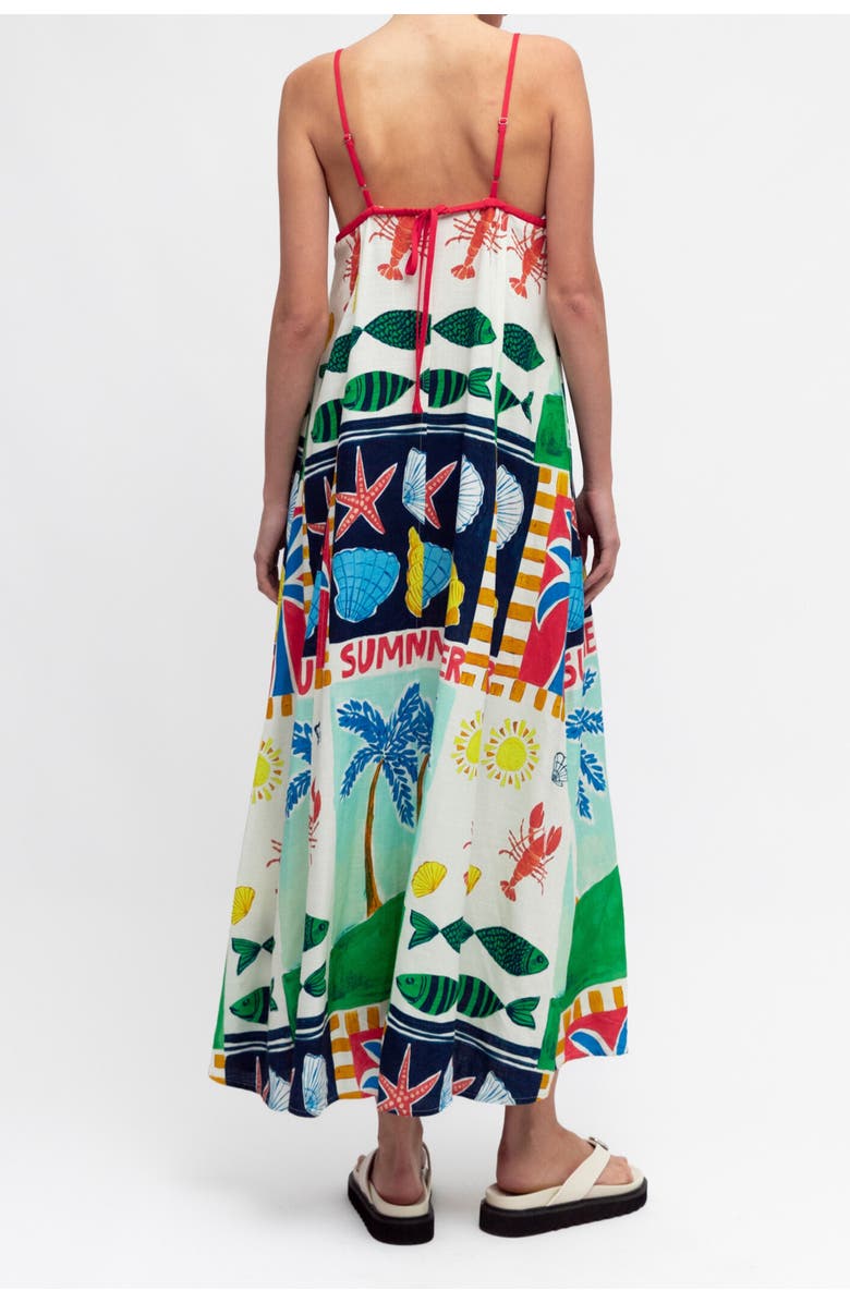 PAPER HEART Soleil Summer Midi Dress, Alternate, color, Blue