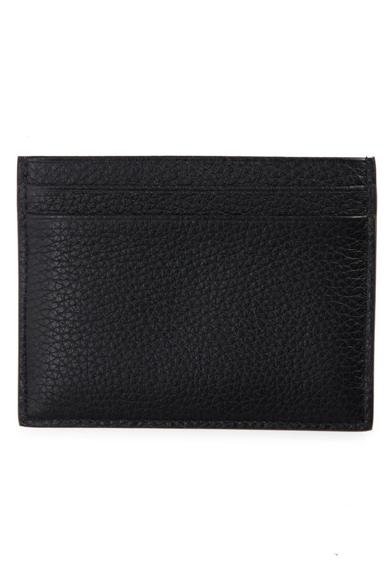 Kios Sneaker Sole Leather & TPU Card Case, Alternate, color, LOUB BLACK