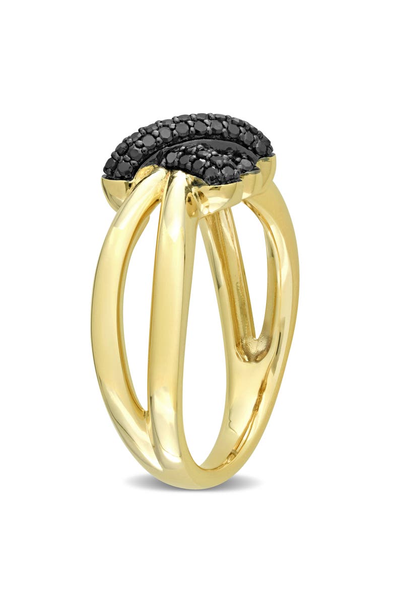 Julianna B. Diamond Love Knot Split-Shank Ring 14k, Alternate, color, Black Diamond/Gold