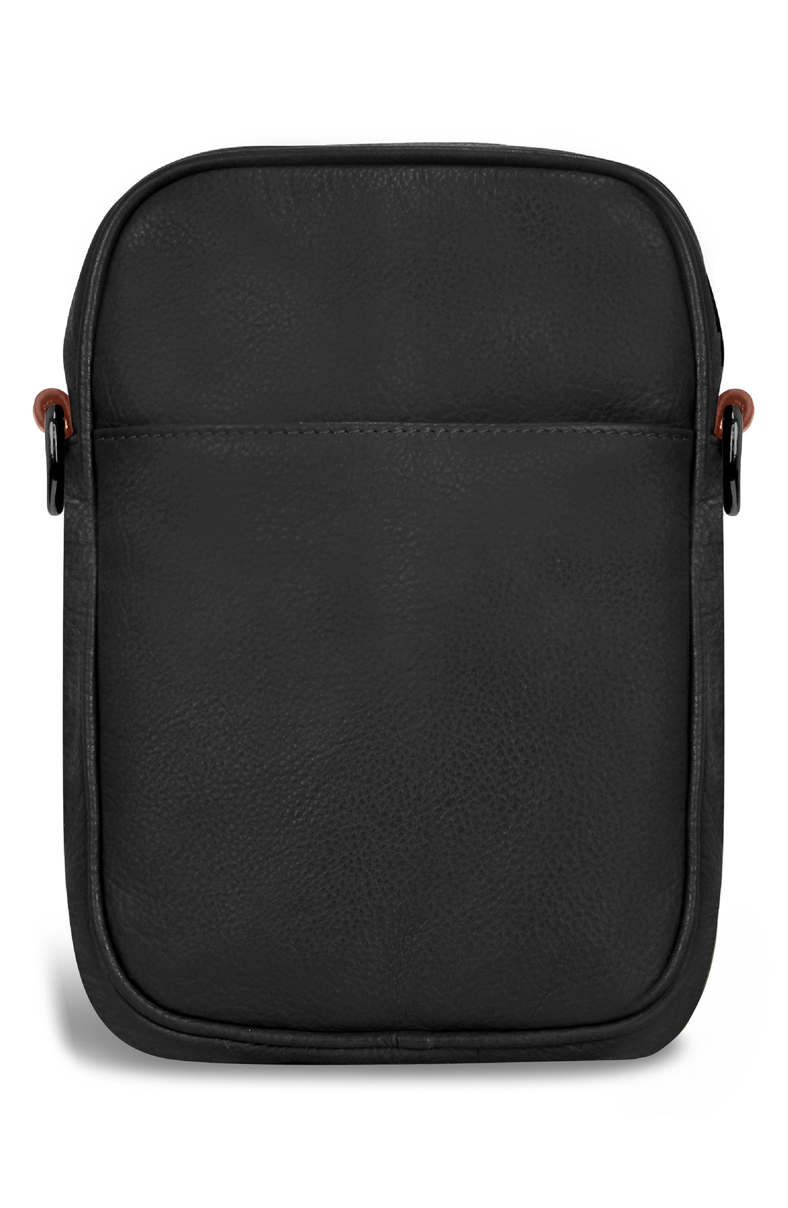 CHAMPS Onyx Leather Vertical Crossbody Bag, Alternate, color, Black