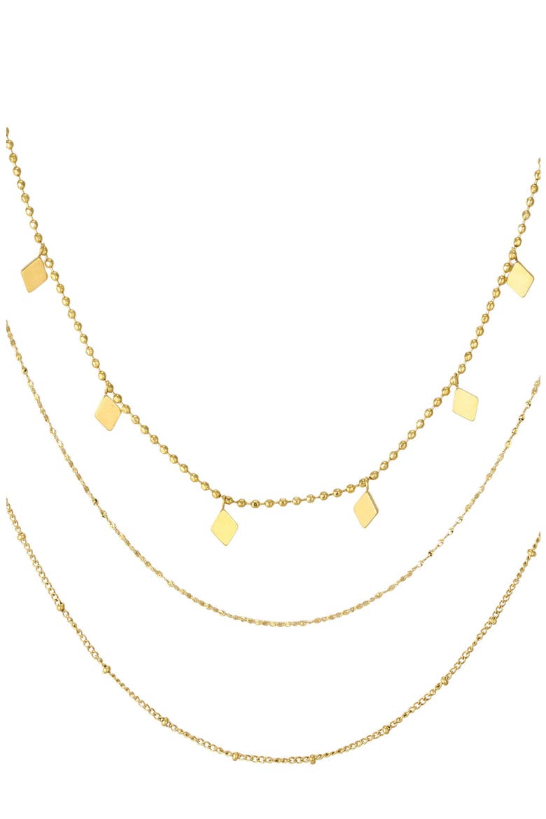 Set of 3 Assorted Necklaces, Main, color, GOLD