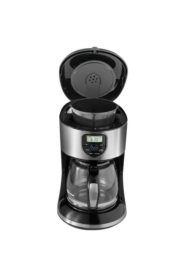 12 Cup Programmable Coffeemaker in Black and Silver, Alternate, color, Black